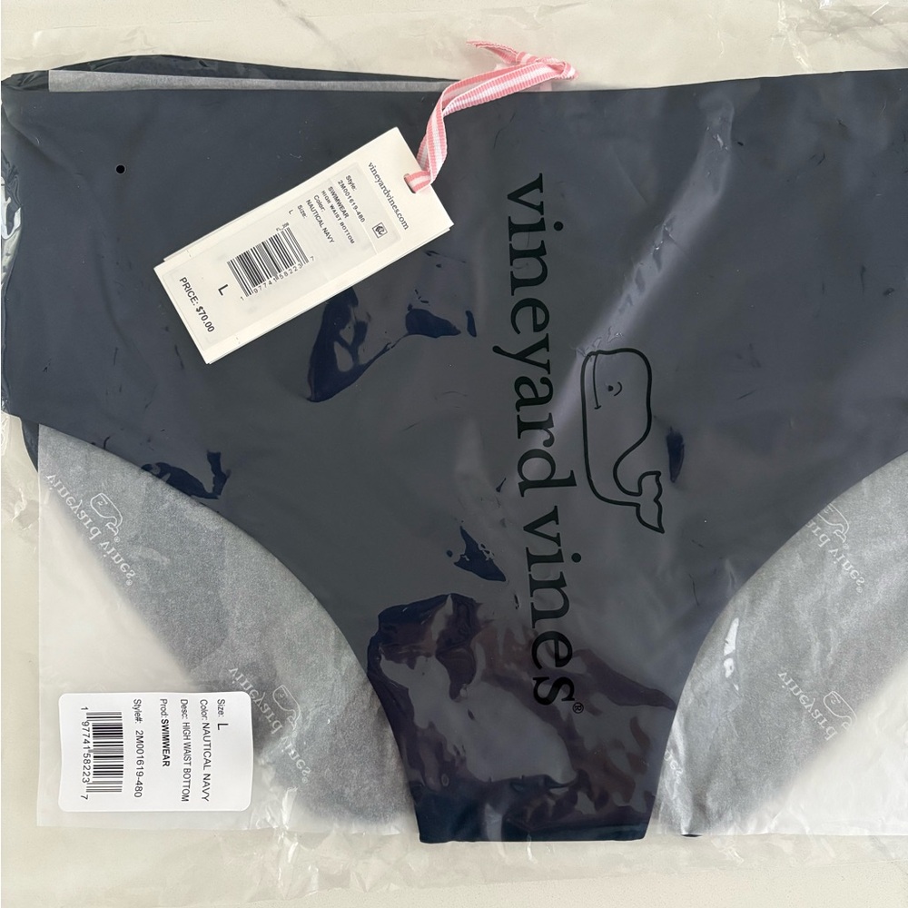 Vineyard Vines Nautical Navy High Waist Bikini Bottoms